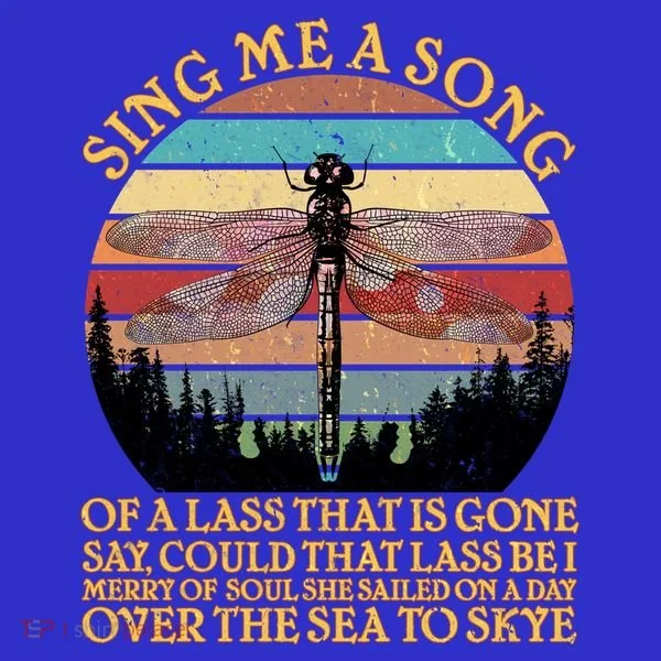 Retro Say Me A Song Dragonfly Sunset Tank Top