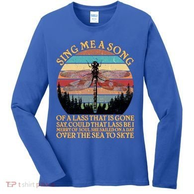 Retro Say Me A Song Dragonfly Sunset Women's Long Sleeve Shirt