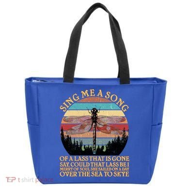 Retro Say Me A Song Dragonfly Sunset Tote Bag