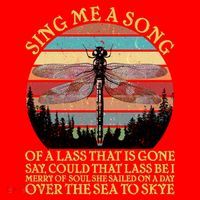 Retro Say Me A Song Dragonfly Sunset Santa Hat thumb 1