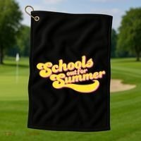 Retro School's Out For Summer Golf Towel thumb 1