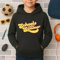 Retro School's Out For Summer Kids Hoodie thumb 2