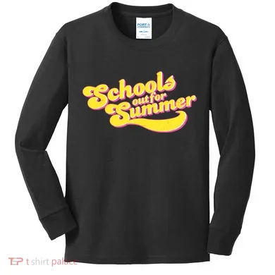Retro School's Out For Summer Kids Long Sleeve Shirt