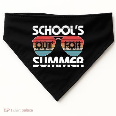 Retro School's Out For Summer Aviator Sunglasses USA-Made Doggie Bandana