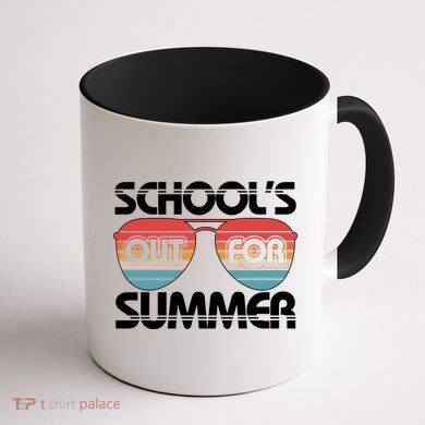 Retro School's Out For Summer Aviator Sunglasses Coffee Mug back