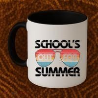 Retro School's Out For Summer Aviator Sunglasses Coffee Mug thumb 2