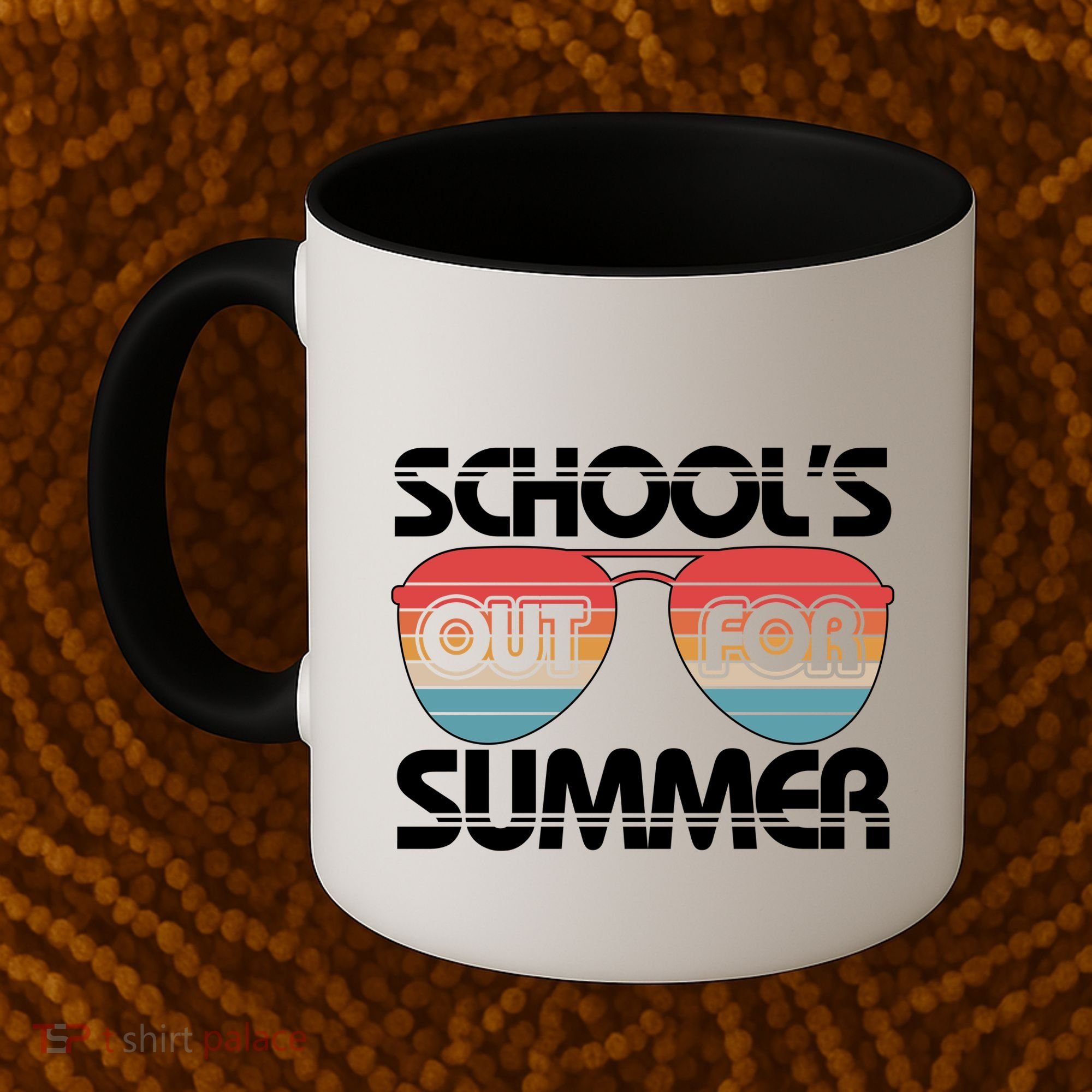 Retro School's Out For Summer Aviator Sunglasses Coffee Mug