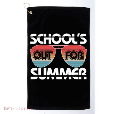 Retro School's Out For Summer Aviator Sunglasses Golf Towel