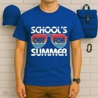 Retro School's Out For Summer Aviator Sunglasses T-Shirt thumb 6