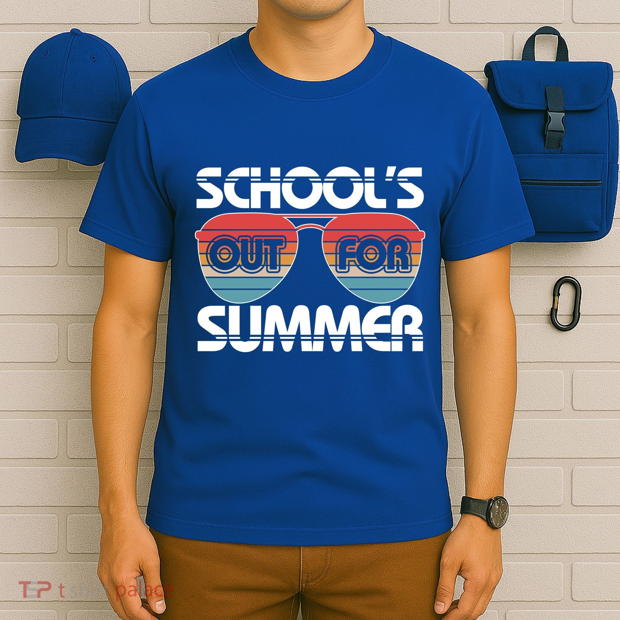 Retro School's Out For Summer Aviator Sunglasses T-Shirt