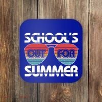 Retro School's Out For Summer Aviator Sunglasses Coaster thumb 0