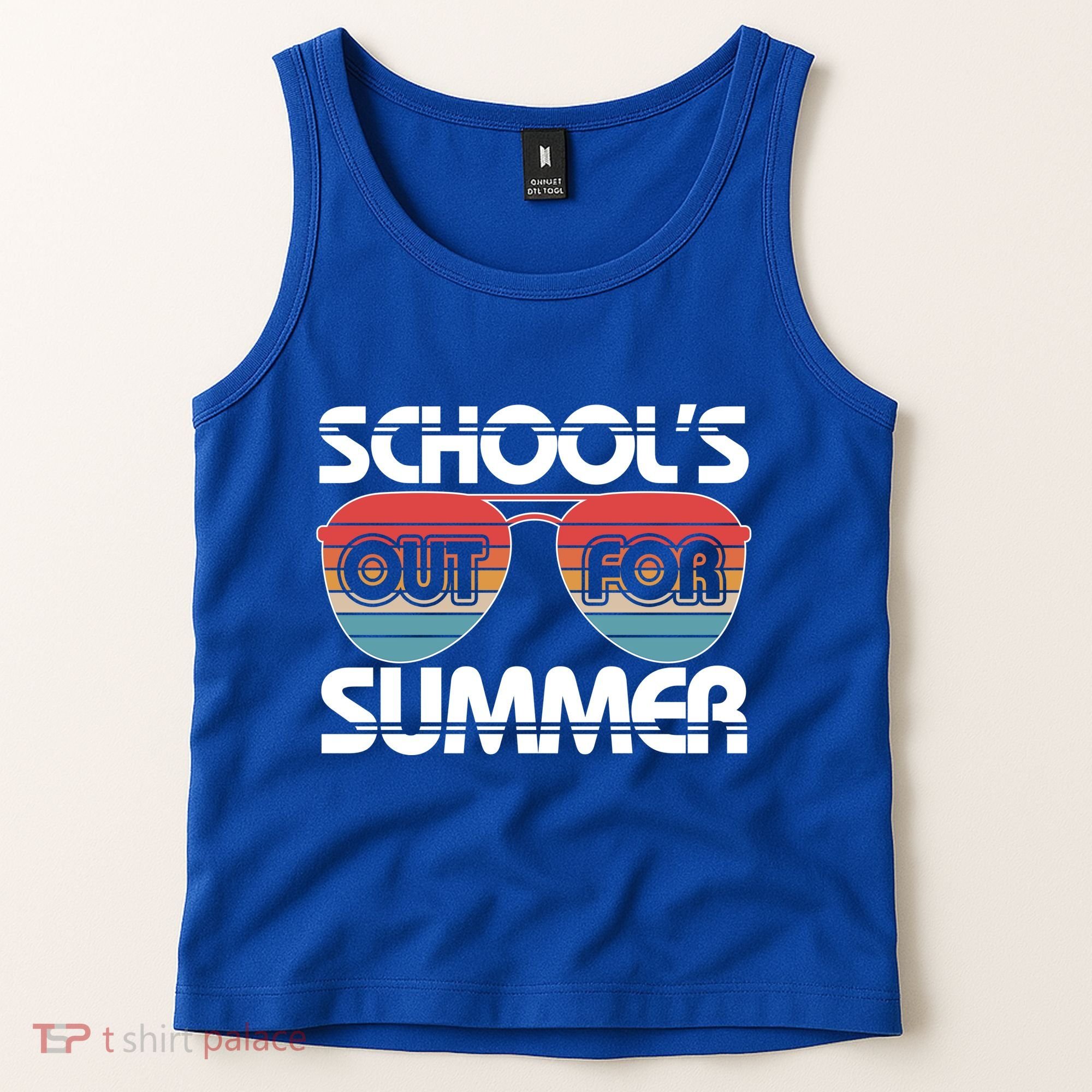 Retro School's Out For Summer Aviator Sunglasses Tank Top