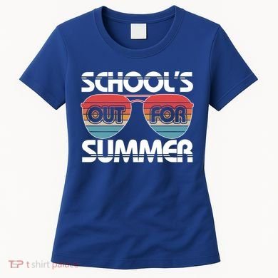 Retro School's Out For Summer Aviator Sunglasses Women's T-Shirt