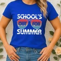 Retro School's Out For Summer Aviator Sunglasses Women's T-Shirt thumb 2