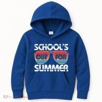 Retro School's Out For Summer Aviator Sunglasses Kids Hoodie thumb 0