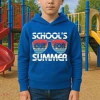 Retro School's Out For Summer Aviator Sunglasses Kids Hoodie thumb 2