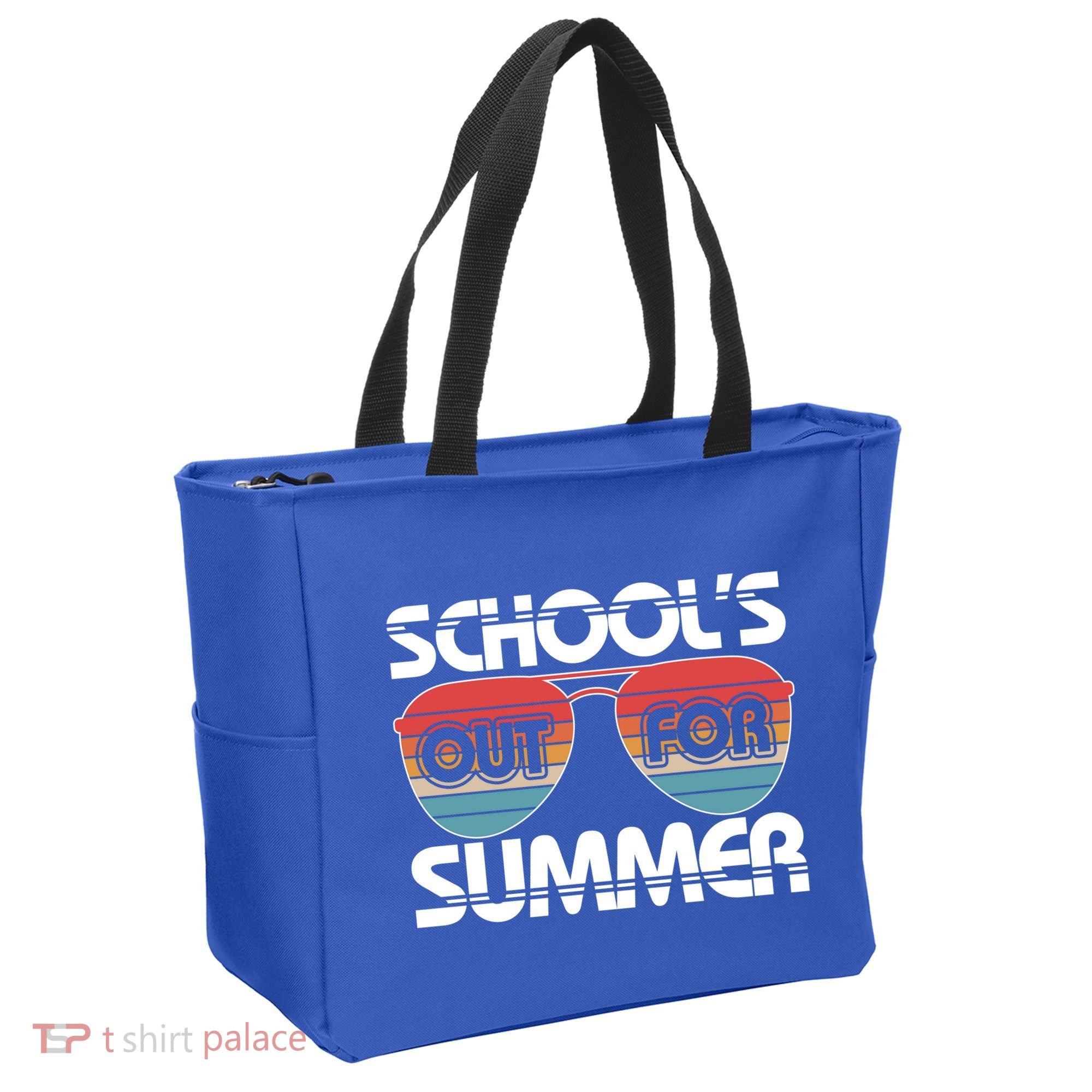 Retro School's Out For Summer Aviator Sunglasses Tote Bag