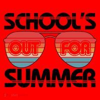 Retro School's Out For Summer Aviator Sunglasses Santa Hat thumb 1