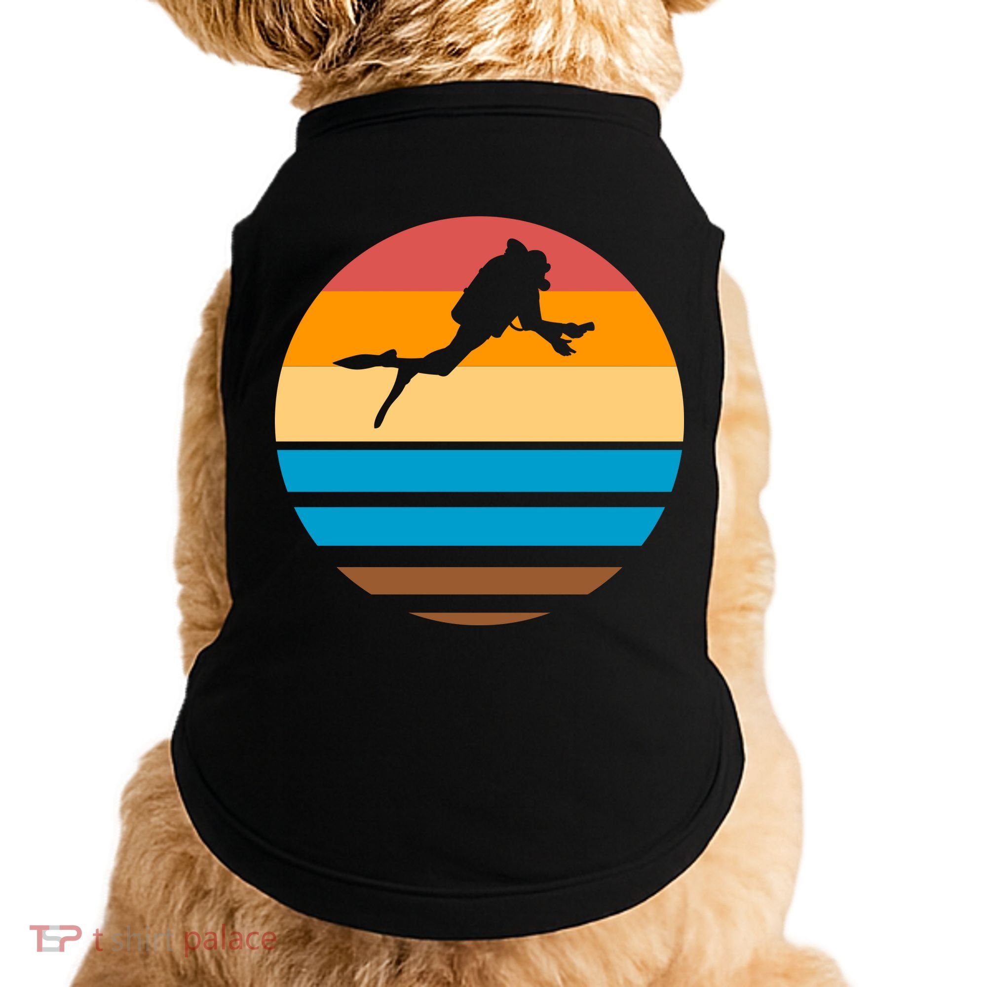 Retro Scuba Diving Doggie Tank