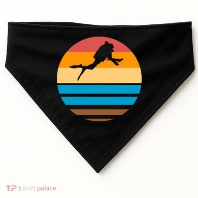 Retro Scuba Diving USA-Made Doggie Bandana