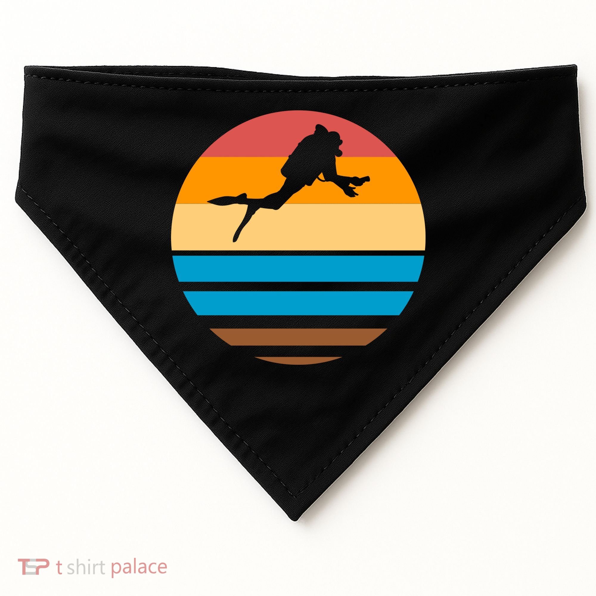 Retro Scuba Diving USA-Made Doggie Bandana