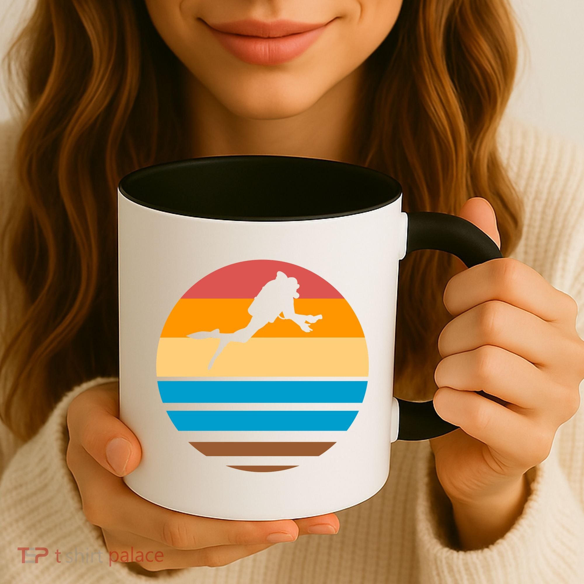 Retro Scuba Diving Coffee Mug