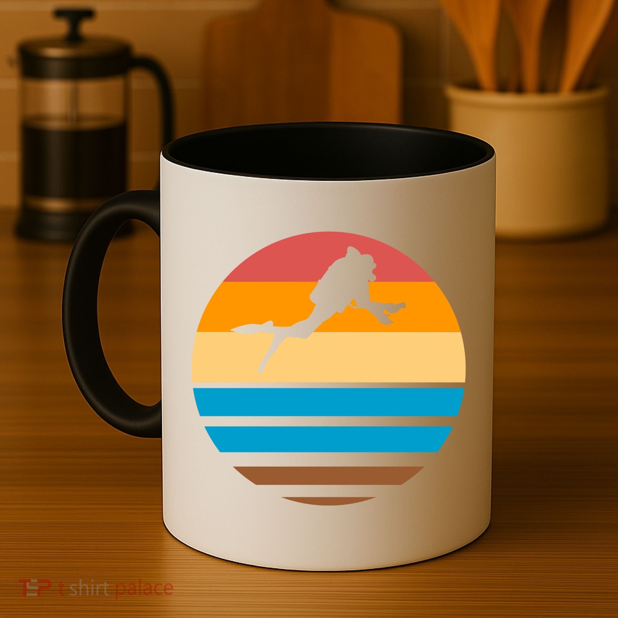 Retro Scuba Diving Coffee Mug