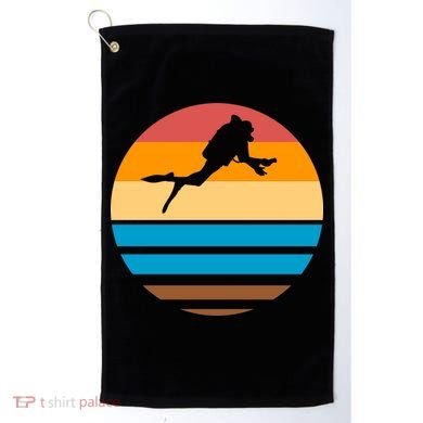Retro Scuba Diving Golf Towel