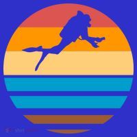 Retro Scuba Diving Button thumb 1