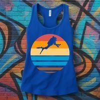 Retro Scuba Diving Women's Tank Top thumb 3