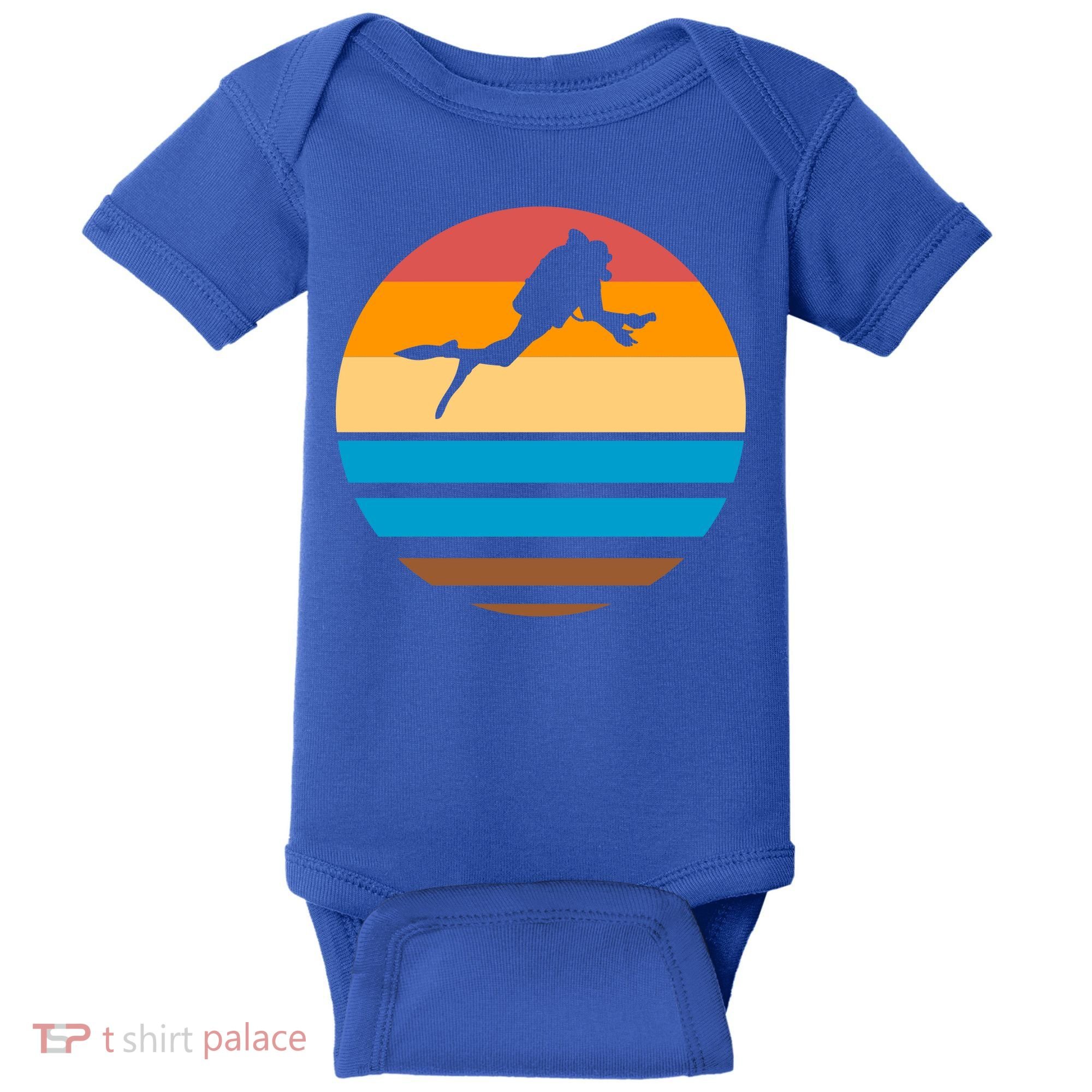 Retro Scuba Diving Baby Bodysuit