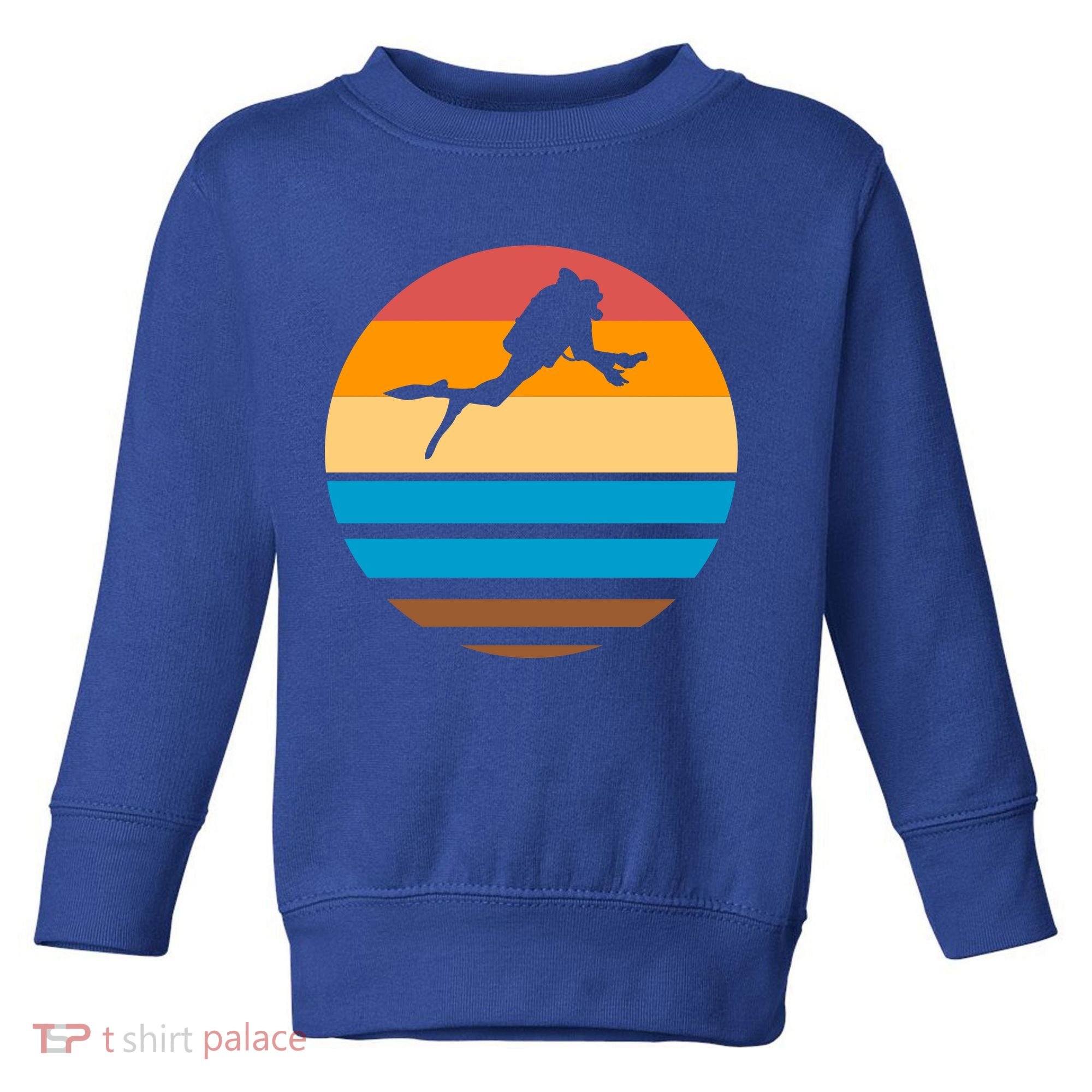 Retro Scuba Diving Toddler Sweatshirt