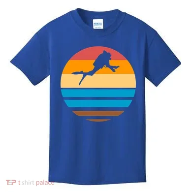 Retro Scuba Diving Kids T-Shirt