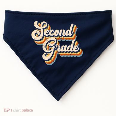 Retro Second Grade Logo USA-Made Doggie Bandana