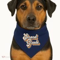Retro Second Grade Logo USA-Made Doggie Bandana thumb 1