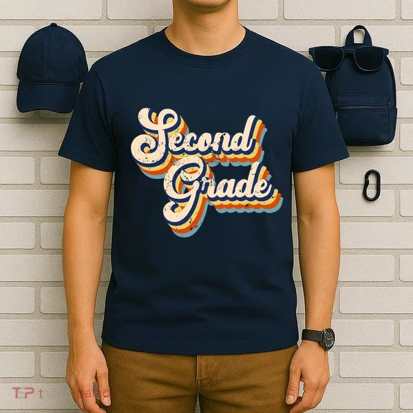 Retro Second Grade Logo T-Shirt