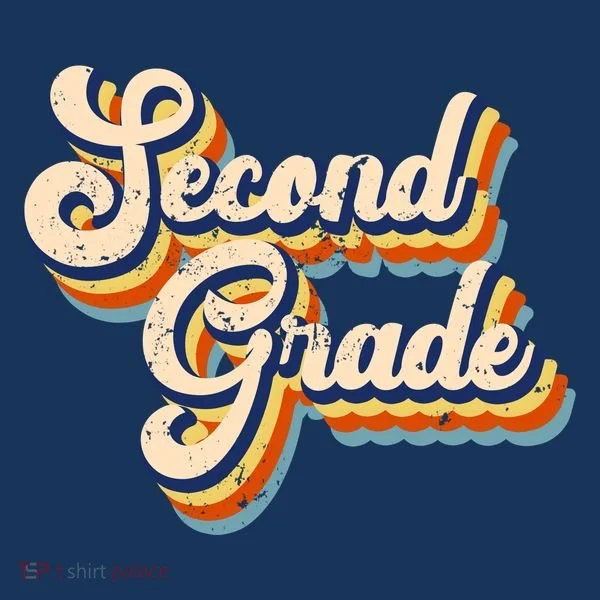 Retro Second Grade Logo Polo