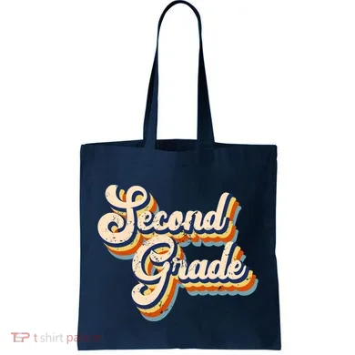 Retro Second Grade Logo Tote Bag