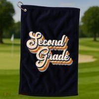Retro Second Grade Logo Golf Towel thumb 1