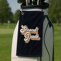 Retro Second Grade Logo Golf Towel thumb 2