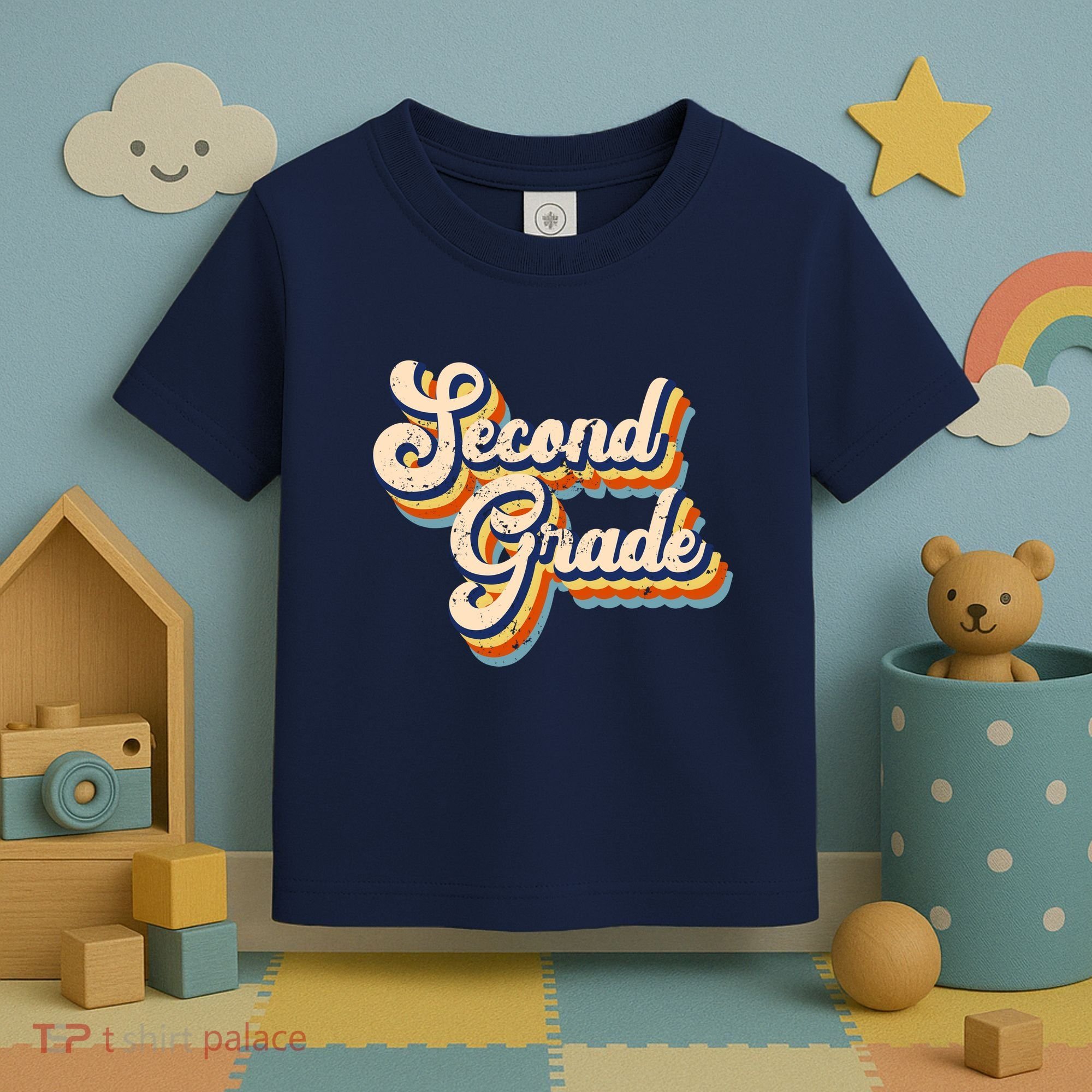 Retro Second Grade Logo Toddler T-Shirt