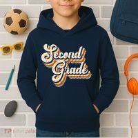 Retro Second Grade Logo Kids Hoodie thumb 2