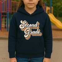 Retro Second Grade Logo Kids Hoodie thumb 3
