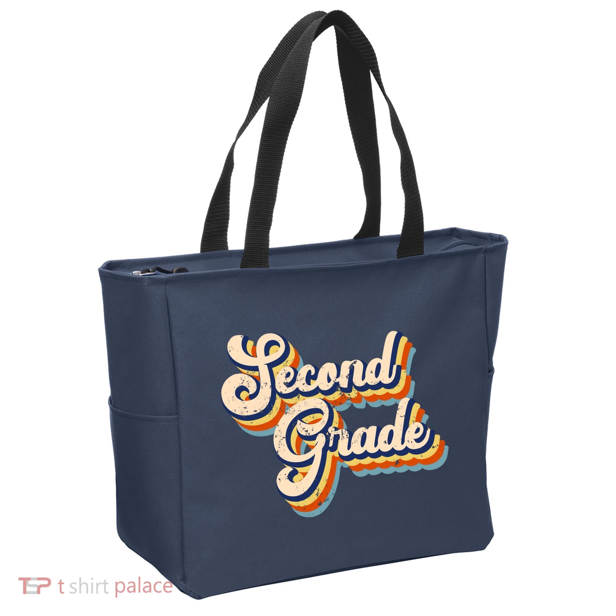 Retro Second Grade Logo Tote Bag