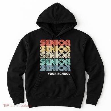 Retro Seniors Graduation Custom School Name Hoodie