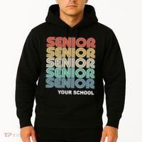 Retro Seniors Graduation Custom School Name Hoodie thumb 2
