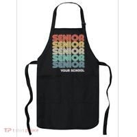 Retro Seniors Graduation Custom School Name Apron thumb 0