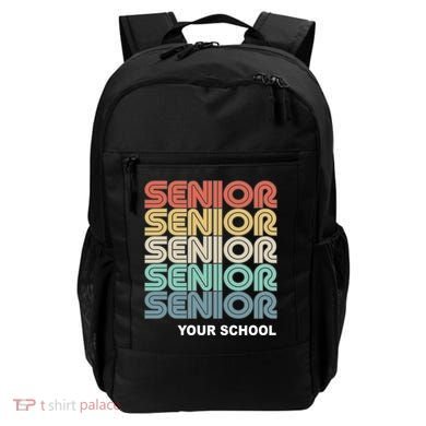 Retro Seniors Graduation Custom School Name Backpack