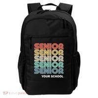 Retro Seniors Graduation Custom School Name Backpack thumb 0