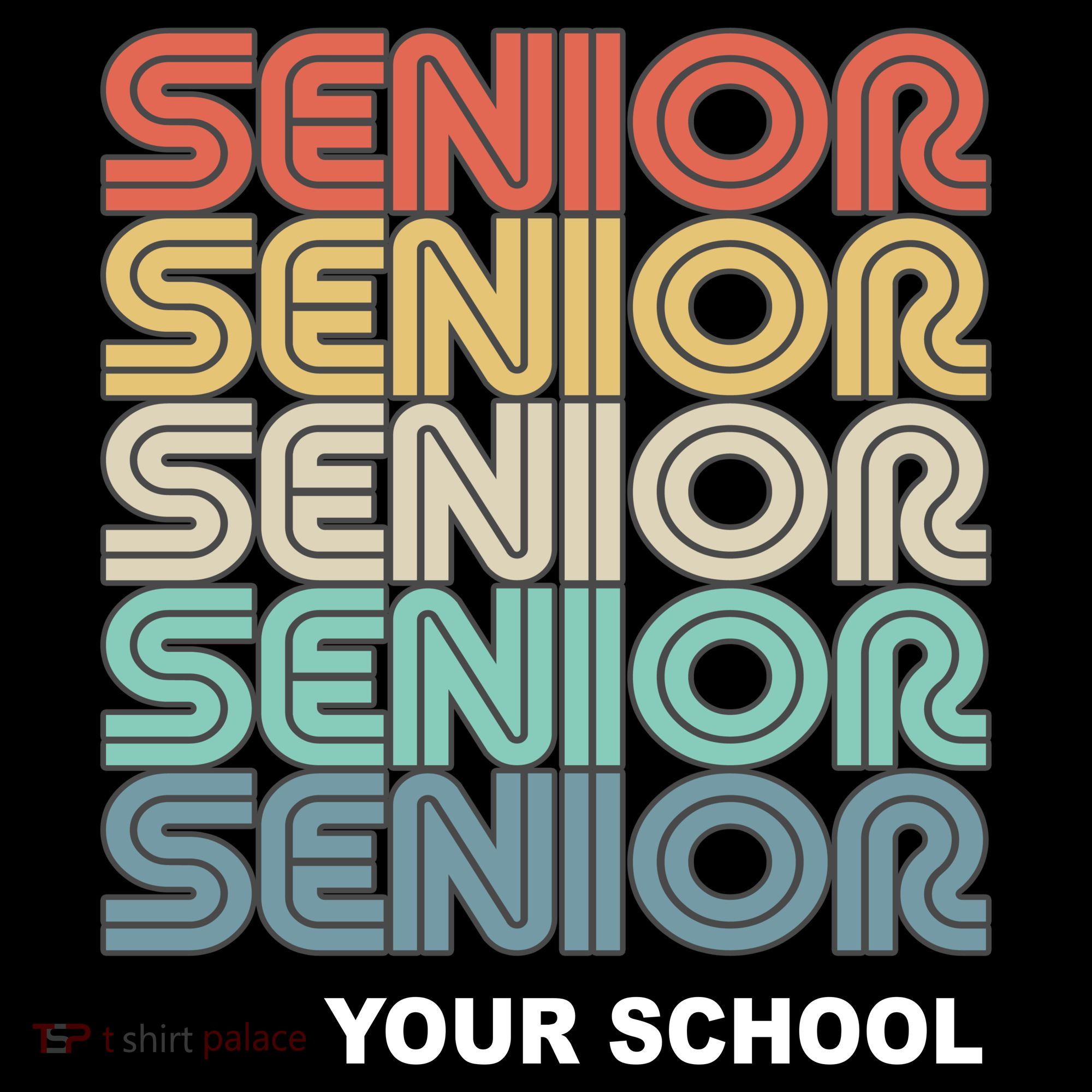 Retro Seniors Graduation Custom School Name Coaster